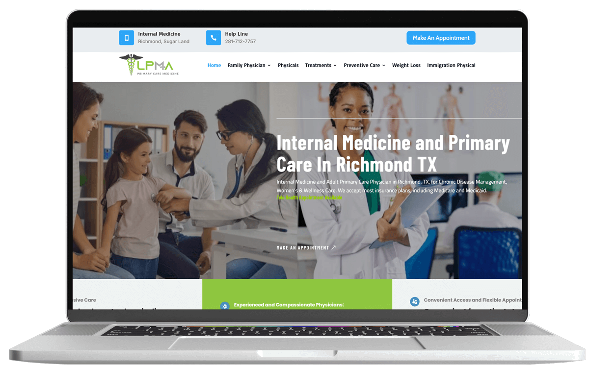 Lifecare Primary Medical WordPress website design by Mostafij Emon